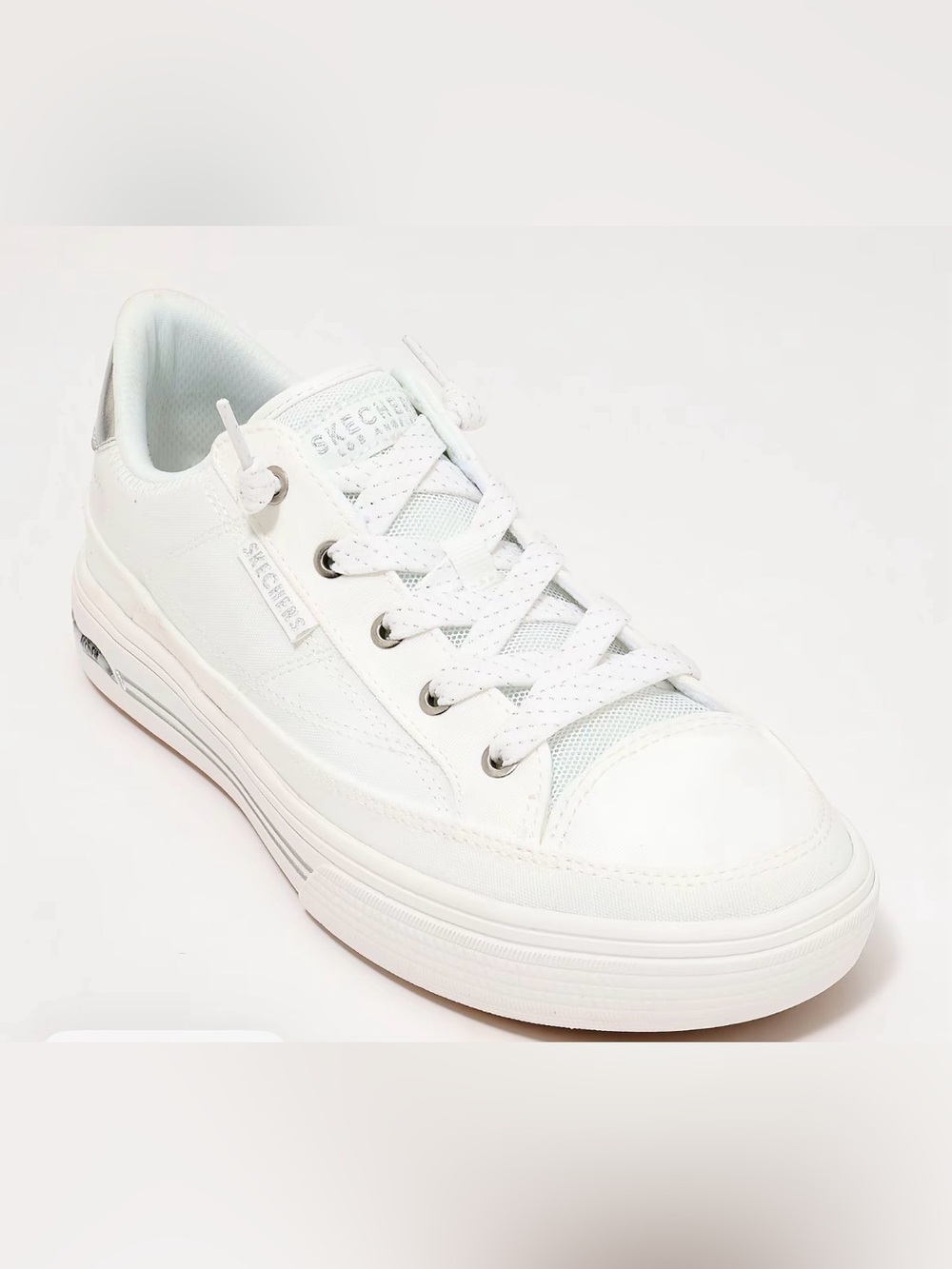 Skechers Women’s White Platform Lace-Up Sneakers